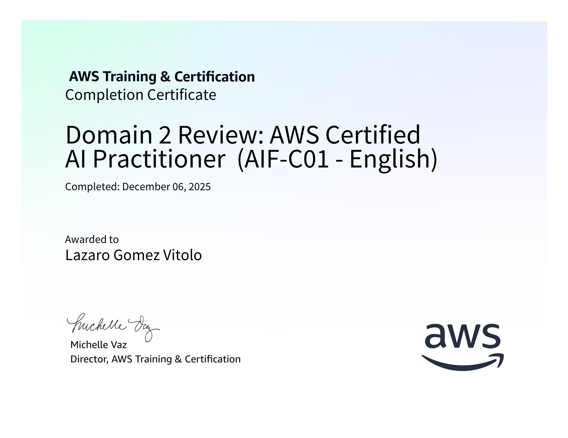 Certificate